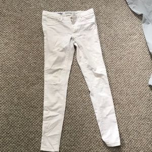 white mid rise jeans